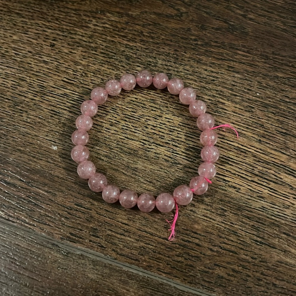 Strawberry obsidian bracelet